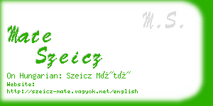 mate szeicz business card